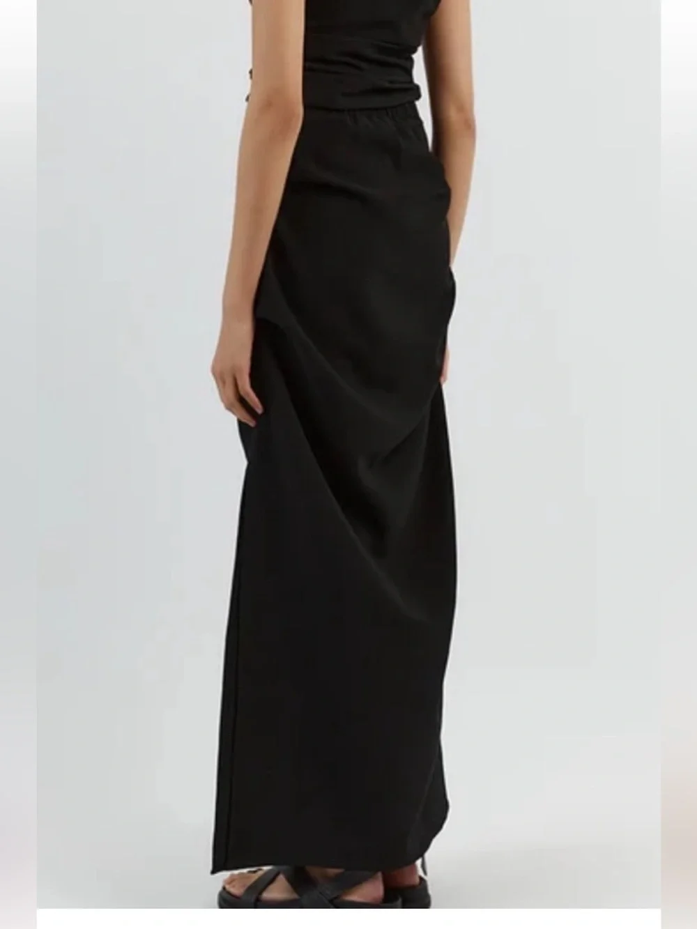 DISSH Black Rouched Maxi skirt US 6 - Picture 4 of 5